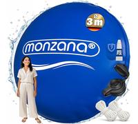 MONZANA® Coussin de piscine hivernage 3m XXL rond résistant chlore cordes PVC -20°C double couture valve 6 œillets coussin gonflable
