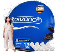 Monzana Coussin de Piscine hivernage XL résistant au Chlore 2m Rond | corde, double couture, 6 œillets, coussin gonflable, flottant, eau chlorée, neige, saletés, glace, protection piscine hiver