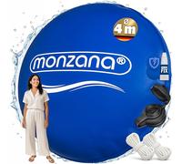 MONZANA® Coussin de piscine hivernage 4m XXL rond résistant chlore cordes PVC -20°C double couture valve 6 œillets coussin