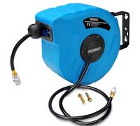 MONZANA® Enrouleur automatique de tuyau à air comprimé 10m+1m 12 bar raccord 1/4' Ø12mm dévidoir air comprimé tuyau pneumatique outil support mural 180°