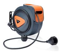 MONZANA® Enrouleur électrique automatique 15m + 1,5m pivotable 180° fixation murale rallonge électrique enrouleur câble automatique