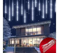 Monzana Guirlande lumineuse LED Blanc 8,6 m 480 LED effet pluie de météorites diamants stalactite Noël extérieur décoration