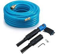 Monzana Kit Tuyau ŕ air comprimé 20m résistant max 15 bar raccord rapide 1/4' avec outil pneumatique Dérouilleur pneumatique