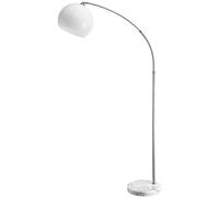 Monzana Lampe à arc Marbre 190-210 cm | Abat-jour réglable en hauteur, Ø29cm, Interrupteur pied, E27, Lampadaire de salon, Style Rétro, Années 70,