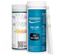 MONZANA® Lot de 150 Bandelettes de test 3-en-1 pour Piscine et spa Testeur d’eau pH Chlore libre et alcalinité Contrôle de l’eau