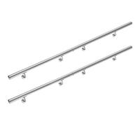MONZANA® Main courante acier inoxydable V2A rampe d'escalier rambarde barre 400 cm support mural intérieur extérieur