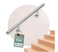 MONZANA® Main courante acier inoxydable V2A rampe d'escalier rambarde barre 50 cm support mural intérieur extérieur