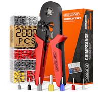 MONZANA® Pince à sertir carrée avec 2000 cosses électriques 0,5-10 mm² outil bricolage sertissage embouts câbles