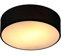 MONZANA® Plafonnier moderne 40W rond 30 cm 1 flamme E27 lampe en tissu lampe de plafond éclairage salon chambre bureau luminaire noir