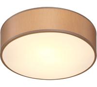 MONZANA® Plafonnier moderne 40W rond 30 cm 1 flamme E27 lampe en tissu lampe de plafond éclairage salon chambre bureau luminaire taupe