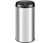 Monzana® Poubelle automatique acier inoxydable 40L capteur mouvement imperméable sans contact affichage LED câble USB poubelle de cuisine argent