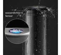 Monzana Sensor Poubelle 30L/40L/50L Poubelle automatique Affichage LED Détecteur de mouvement sans contact Etanche, Couleur:noir - 30 litres
