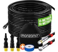 MONZANA® Tuyau déboucheur Premium 30m 200 bar 3 embouts 2 buses compatible Kärcher nettoyeur haute pression déboucheur canalisation