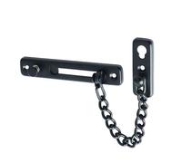 Mooche Chaîne de Porte de Sécurité, en Acier Inoxydable, Serrure à Chaîne de Porte avec Vis, Chaîne de Protection de Serrure de Porte, Entrebailleur de Porte Noir