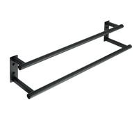 Mooche Double Porte-serviettes Mural 60 cm,en SUS304, Noir | Barres Porte-Serviettes Support Mural, en SUS304 Acier Inoxydable, Porte Serviette de Bain Antirouille et Durable