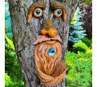 Mood Lab Décoration extérieure en Forme de Visages d'arbre - Mangeoire à Oiseaux - Décoration de Jardin - Statues d'art de Cour
