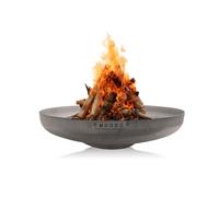 MOODZ Brasero en Acier Inoxydable pour Le Jardin - Tonneau à Feu d'Extérieur - Outdoor Living (Ø100 cm RVS)
