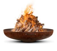 MOODZ Outdoor Living Brasero 100 cm - Brasero Exterieur - Barbecue Brasero - Brazeros Exterieur Barbecue Plancha - Acier Corten- 100x100x21 cm