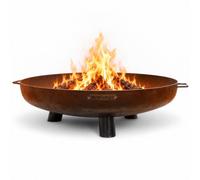 MOODZ Outdoor Living Brasero 60 cm - Brasero Exterieur - Barbecue brasero - Brazeros Exterieur Barbecue Plancha -Acier Corten- 60x60x80 cm