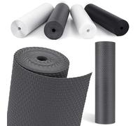 MooiFun Tapis Frigo en EVA, Tapis Fond de Tiroir Antiderapant Non-adhésif, Plastique Tapis pour Refrigerateur Placard Etagere, Protection pour Meuble Camping, sous Evier Cuisine (Gris/30cm x 610cm)