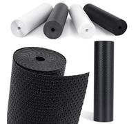 MooiFun Tapis Frigo en EVA, Tapis Fond de Tiroir Antiderapant Non-adhésif, Plastique Tapis pour Refrigerateur Placard Etagere, Protection pour Meuble Camping, sous Evier Cuisine (Noir/40cm x 610cm)