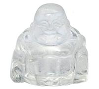 mookaitedecor Cristal de Roche Statuette Bouddha Rieur Decoration,Figurine Sculpté en Pierre Guérison Statue Décor Table,1.5 Pouces