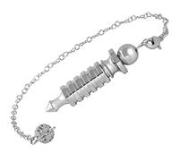 mookaitedecor Radiesthesie Pendule Divinatoire Metal Ouvrant,Isis Égyptien Pendule Témoin pour Divination Voyance Esotérisme,Argent Plaqué