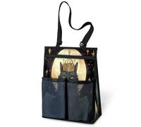Moon Magic Crown Cat Sac de douche portable à suspendre pour voyage, gym, camping, plage, salle de bain, dortoir
