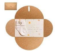 Moonbaby Annonce grossesse Floral Papi Mamie Tata Tonton Grands parents carte imprimée avec enveloppe et chaussette (Arrière Grand père)