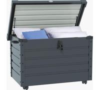 Moonbite, jardinière de rangement de 100 x 62 x 65 cm, avec un volume de stockage de 295 litres, coffre de rangement sur roulettes (4 roulettes, dont 2 avec freins), couvercle verrouillable, en acier 