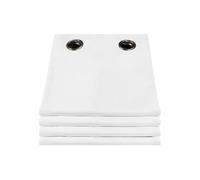 MOONDREAM DecibelControl™ Rideau Anti-Bruit 3en1 | Isolation Phonique | Thermique Hiver+Été | 100% Occultant | Technologie Brevetée | Fabrication UE | Velours | Oeillets | Blanc MC720 | 130L x 260H cm