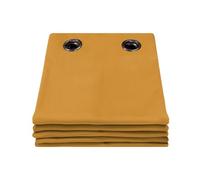 MOONDREAM DecibelControl™ Rideau Anti-Bruit 3en1 | Isolation Phonique | Thermique Hiver+Été | 100% Occultant | Technologie Brevetée | Fabrication UE | Velours | Oeillets | Jaune MC215 | 130L x 260H cm