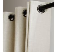 Moondream LumenControl™ Rideau Occultant Total | Protection Lumière+Soleil | 100% Opaque | Fabrication UE | Oeillets | Beige MC632 | 130L x 260H cm