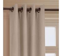 Moondream LumenControl™ Rideau Occultant Total | Protection Lumière+Soleil | 100% Opaque | Fabrication UE | Oeillets | Beige MC8220 | 130L x 250H cm