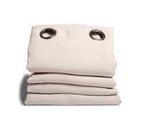 Moondream Rideau Anti-Bruit, Isolation 3-en-1 Phonique/Thermique/Occultant, Technologie brevetée, Oeko-Tex®, Beige - Coquille, 140 x 300 (LxH) cm, Oeillets (1 Rideau), Conchiglia