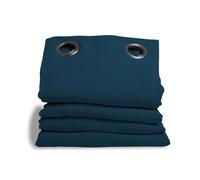 Moondream - Rideau phonique occultant et Thermique Polyester Bleu pétrole 145x180 cm