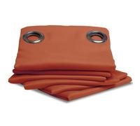 Moondream ThermActiv® Rideau Thermique Hiver+Été 2en1 | Isolant Anti-Chaleur et Anti-Froid | Occultant | Technologie Brevetée | Fabrication UE | Oeillets | Orange MC374 | 140L x 260H cm