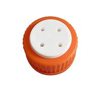 Moonetto Lot de 2 bouchons de remplissage de sécurité GL45 orange à 4 ports avec quatre trous pour bouteilles en verre, tube OD de 1/8", kit complet
