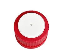Moonetto Lot de 2 bouchons de remplissage de sécurité GL45 rouges à 1 port avec un trou pour bouteilles en verre, tube OD de 0,6 cm, kit complet