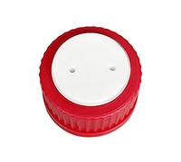 Moonetto Lot de 2 bouchons de remplissage de sécurité GL45 rouges à 2 ports avec deux trous pour bouteilles en verre, tube OD de 1/8", kit complet