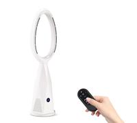 Moongiantgo 46" Ventilateur tour sans pales & chauffage avec télécommande et filtre HEPA - 10 vitesses, oscillation 80°, mode nuit, protection anti-bascule, pour pièce/maison/bureau (blanc)