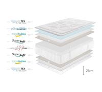 Moonia Viscoélastique Matelas Tempus Premier 140X200 cm Fermeté Medium