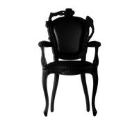 Moooi Smoke Chaise de Salle à Manger avec Accoudoirs Noir