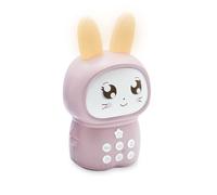 mooov 477512 Veilleuse Lapin Pompon avec Bruits Blanc, 16 Sons Apaisants, Rechargeable - Bleu