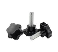 MOOPW Étoile Vis à Oreilles - Diamètre de la Tête 38mm - Bouton Poignée de Serrage M8 x 45mm - Plastique - 4 Pcs