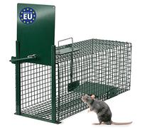 Moorland piège a Rat Cage Trappe Chat piège Vivant réutilisable Animaux | 60x23x23cm a rats martre ragondin lapin mouffette rongeurs Fouine Renards porte tombante grillagé capture Safe 5001