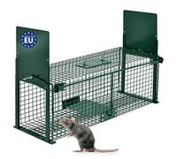 Moorland Piege Rats Stable Cage Trappe Piège Vivant réutilisable 61x21x23cm - Deux Entrées Piege a Animaux - Piege a Fouine Vivant Renards, ragondin, Lapin, mouffette, rongeurs - 5067
