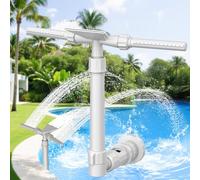 Mooroer Fontaine de Piscine 3-en-1 Réglable à 360° Jet 1,5 Pouces