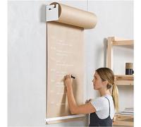 MOOWI Rouleaux de Papier Kraft Distributeur et Coupe-Rouleau de Papier for Menus de café, 37 67 97cm de Large, Support Mural for Faire des listes de Papier Kraft(Bianco,67cm/26.3in Wide)