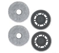 Mop Cloth Set for pour mova pour p50 Pro Ultra P10 E40 4pcs Mop | Removes pour footprints, juice, oil; fits pour p50, P10, E40 Ultra models; includes 2 cloths and 2 holders